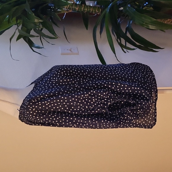 Mizuiro-ind Navy Blue Sheer Polka-dot Batwing Top High-end Japanese Boutique - Picture 5 of 9